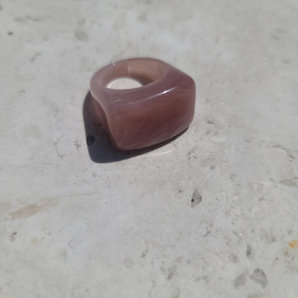Natural resin ring