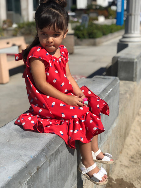 XALI  RED PINEAPPLE DRESS