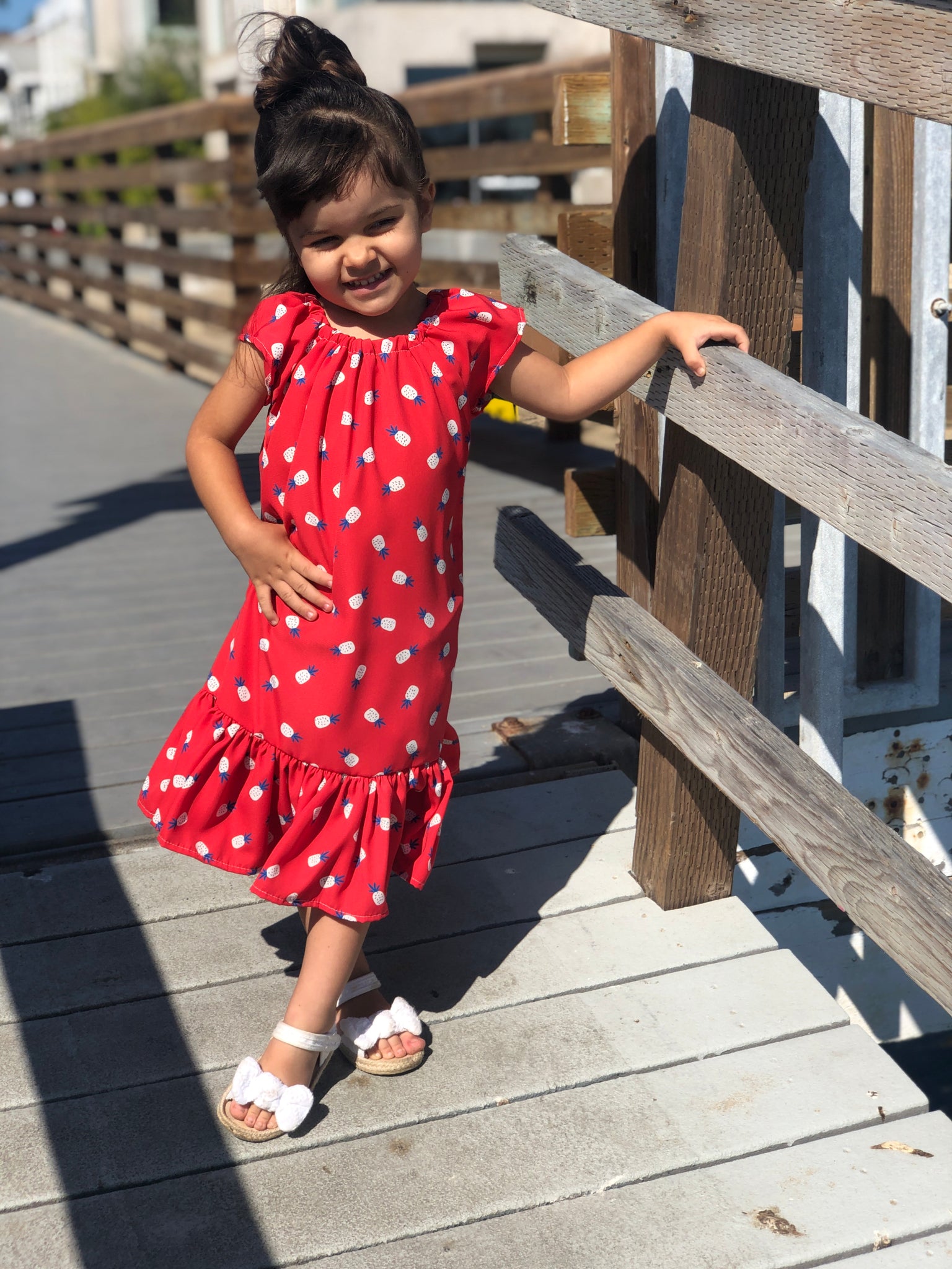 XALI  RED PINEAPPLE DRESS