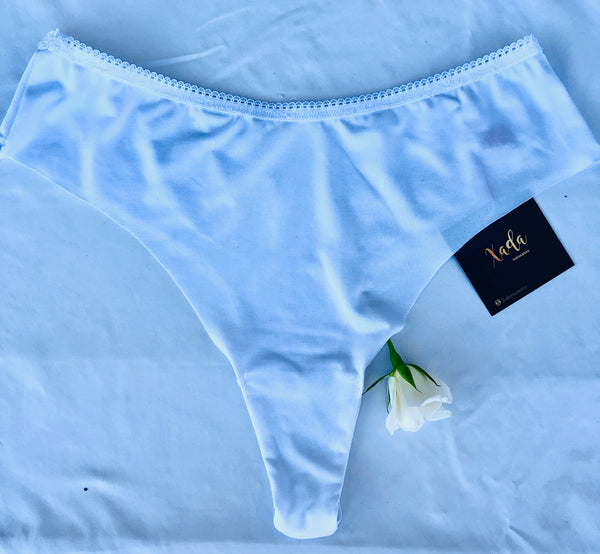 WHITE THONG