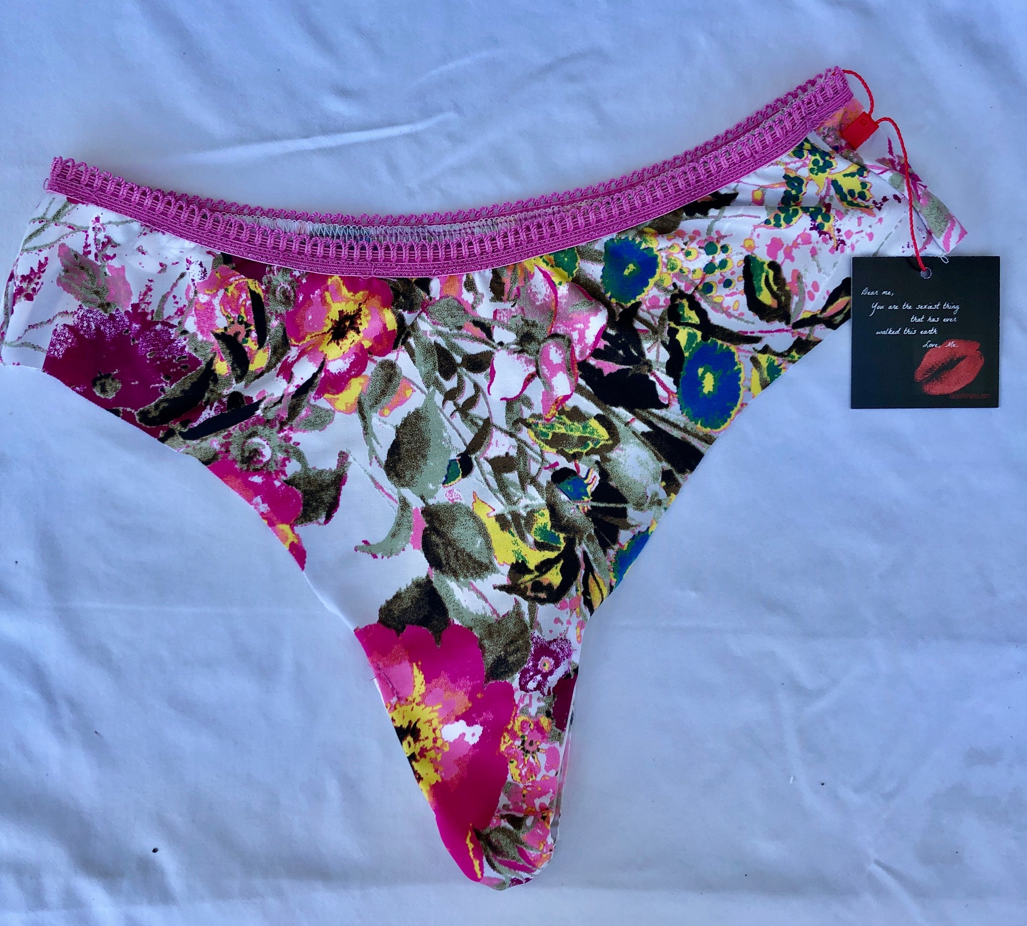 FLOWER PRINT THONG