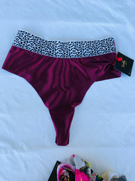 BURGUNDY THONG