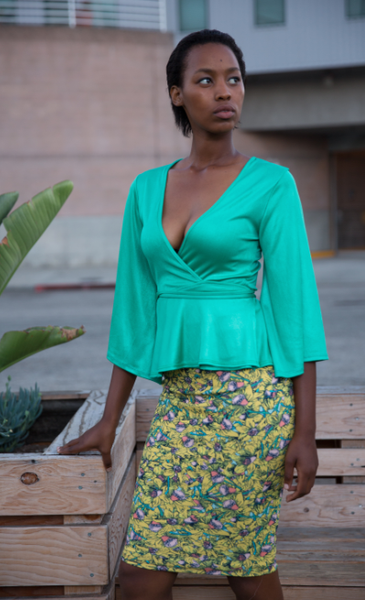 FLOWER PENCIL SKIRT