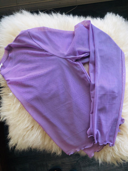 Lavender mesh top